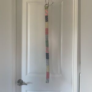 Women’s Vineyard Vines Multicolored Adjustable Belt with Silver Buckle Size S